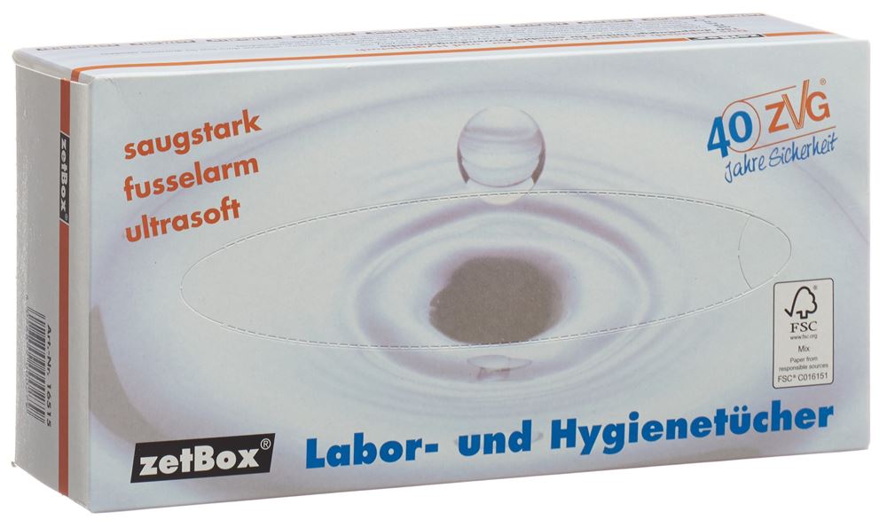 ZetBox Labor- und Hygienetuch 21x22cm 150 Blatt