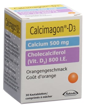 CALCIMAGON D3 Kautabl 500/800 Orange Ds 30 Stk | Online bestellen