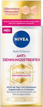 NIVEA Luminous 630 Anti-Dehnungsstreifen Creme - 200 Ml, Reduziert Flecken & Spendet 48h Feuchtigkeit