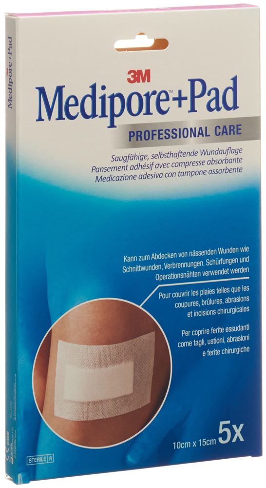 MEDIPORE 10x15cm Wundkissen 5x10.5cm 5 Stk