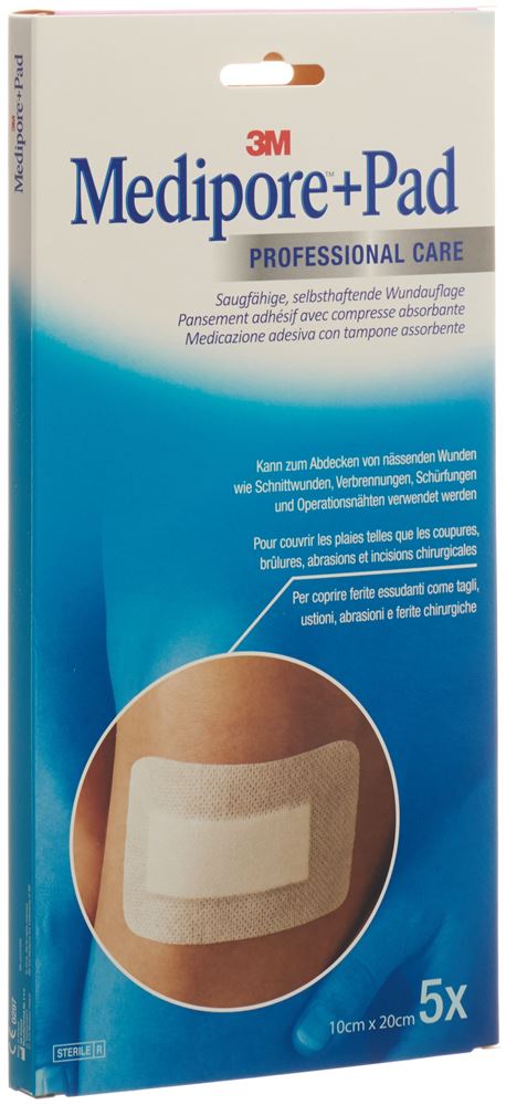 MEDIPORE 10x20cm Wundkissen 5x15.5cm 5 Stk