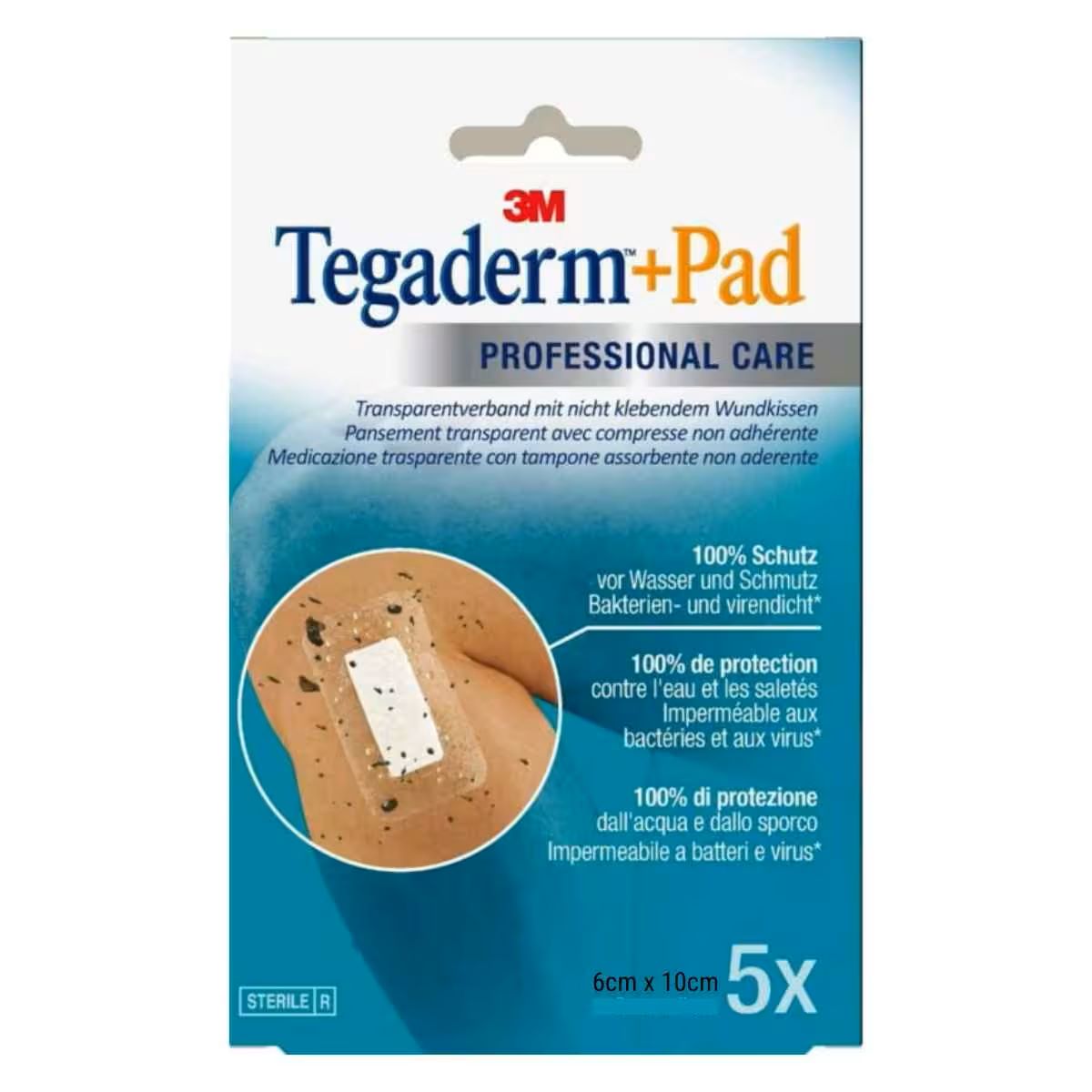 TEGADERM 6x10cm Wundkissen 2.5x6cm 5 Stk
