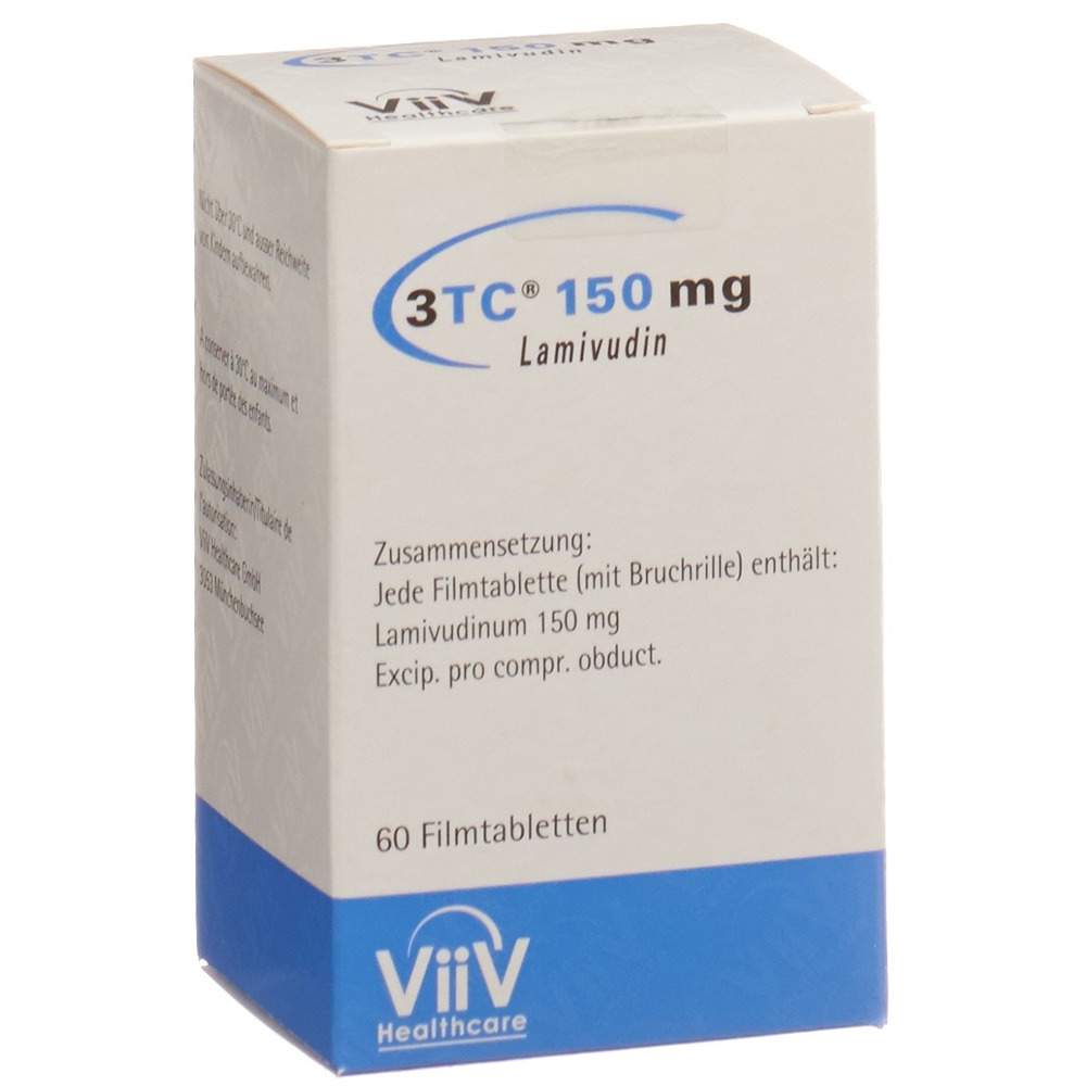 3TC Filmtabl 150 mg Ds 60 Stk, Hauptbild