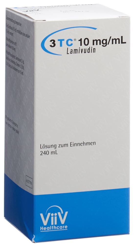 3TC sol buv 10 mg/ml sans alcool fl 240 ml, image principale