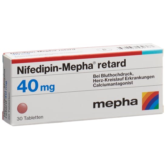 NIFEDIPINE Mepha Ret Tabl 40 mg retard Blist 30 Stk | Online bestellen