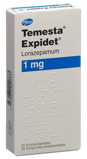 Temesta Expidet Schmelztabl 1 mg Blist 20 Stk | Online bestellen