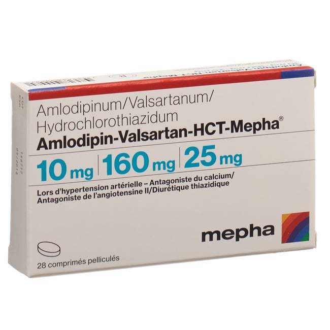 AMLODIPINE VALSARTAN HCT HCT Mepha Cpr Pell 10mg 160mg 25mg Blist 28 
