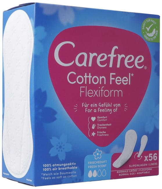 Carefree Cotton Feel Flexiform Fresh carton 56 pce Commander en