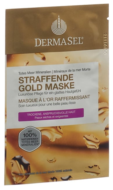 DermaSel Exklusiv Gold Maske – Anti-Falten Mit Hyaluron & 22-karätigem Gold, 12 Ml