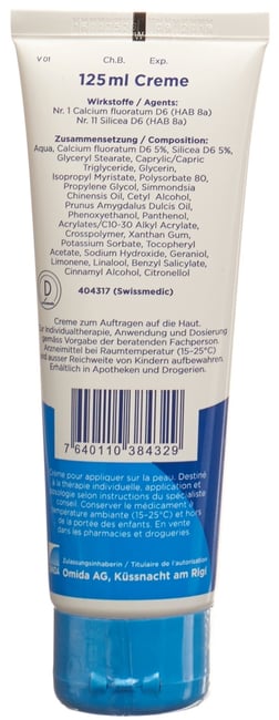 Omida Nr1&11 Calcium fluoratum & Silicea Creme Tb 125 ml | Online bestellen