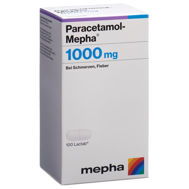 PARACETAMOL Mepha Filmtabl 1000 mg Ds 100 Stk | Online bestellen