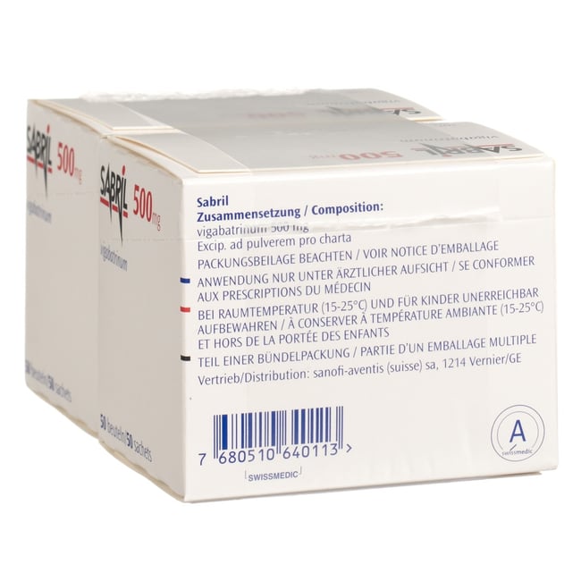 Sabril Label Sabril pdr 500 mg sach 100 pce | Commander en ligne