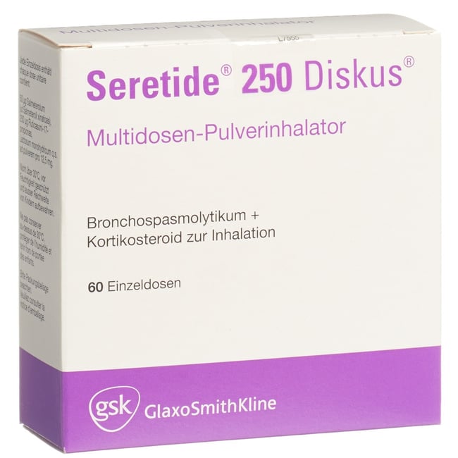 SERETIDE 250 Diskus pdr inh 60 dos | Commander en ligne