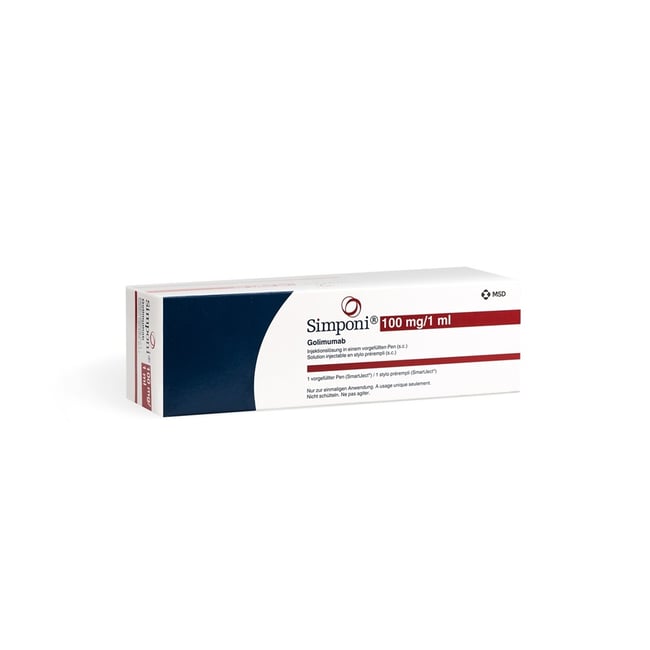 SIMPONI stylo prérempli sol inj 100 mg/1ml injecteur 1 ml | Commander ...