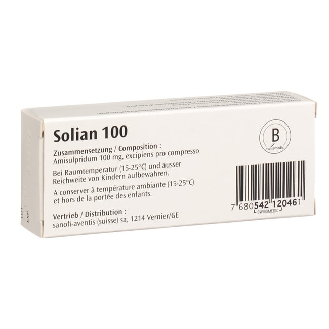 Solian Injection SOLIAN cpr 100 mg sécables blist 30 pce | Commander en ligne