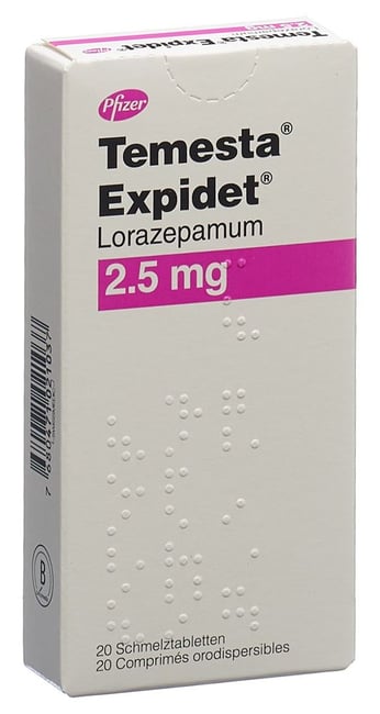 Temesta Expidet cpr orodisp 2.5 mg blist 20 pce | Commander en ligne