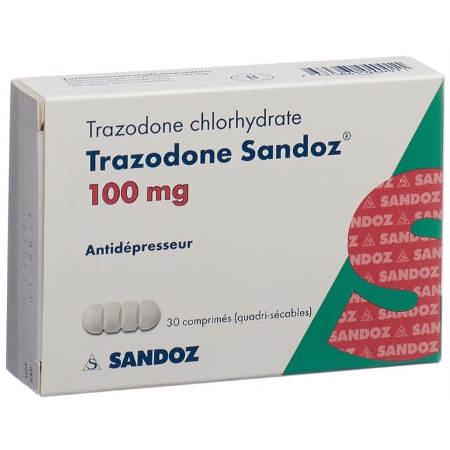 TRAZODONE Sandoz cpr 100 mg blist 30 pce Commander en ligne