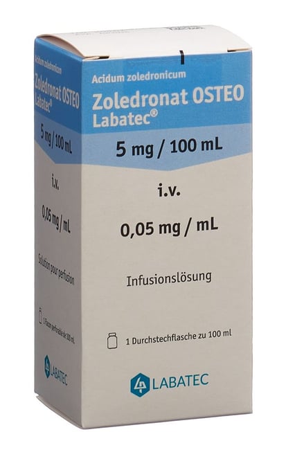 Labatec Injection ZOLEDRONATE Osteo Labatec sol perf 5 mg/100ml flac 1 pce | Commander en ...