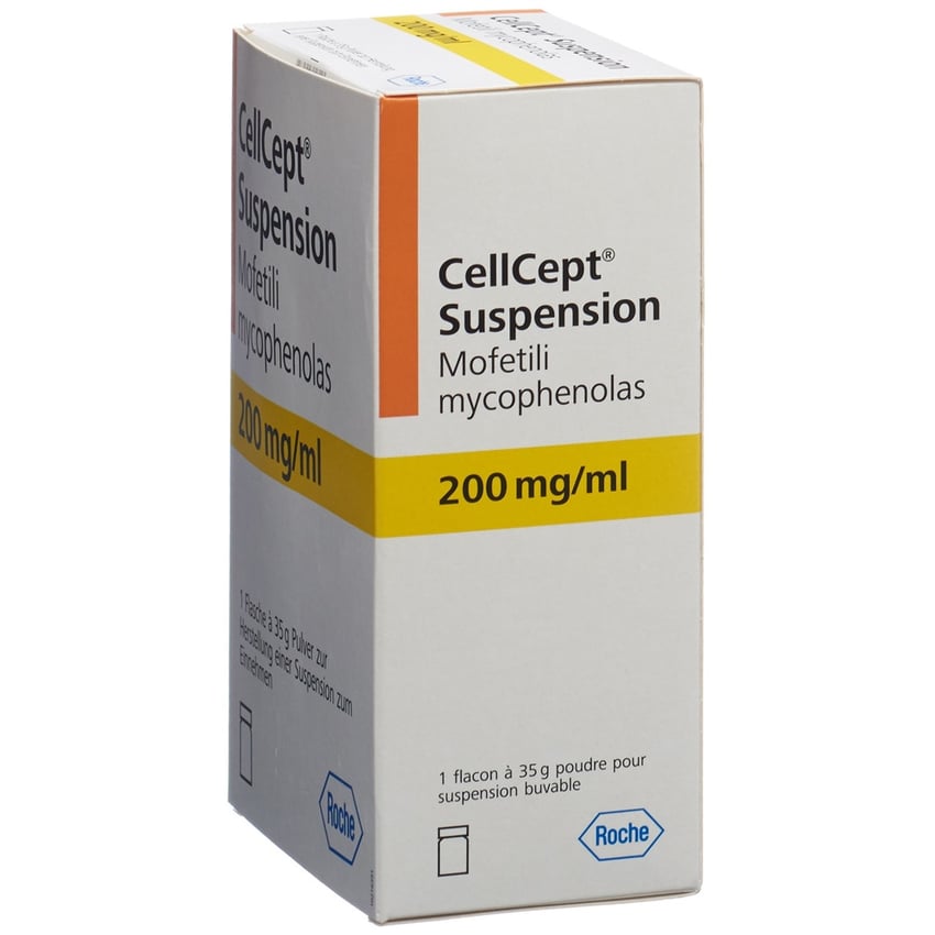 CELLCEPT pdr 200 mg/ml pour la préparation d'une suspension orale fl ...