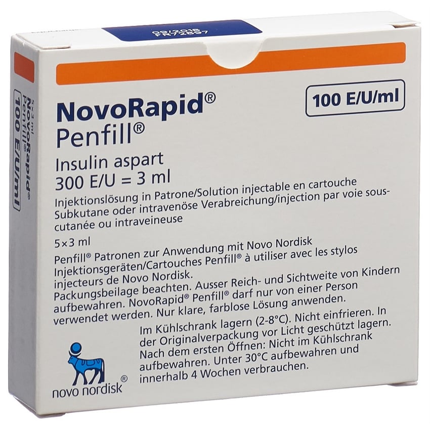INSULINE NovoRapid Penfill Sol Inj Cartouches 3 Ml Commander En Ligne INSULINE NovoRapid Penfill Sol Inj Cartouches 3 Ml Commander En Ligne
