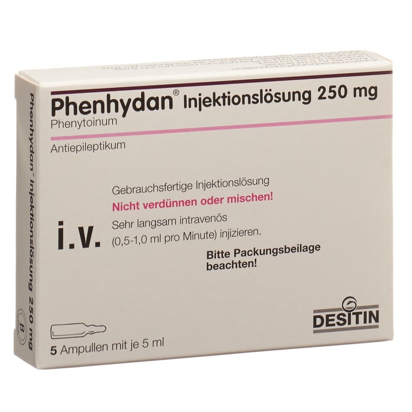 PHENHYDAN Inj Lös 250 mg/5ml i.v. Amp 5 ml Online bestellen