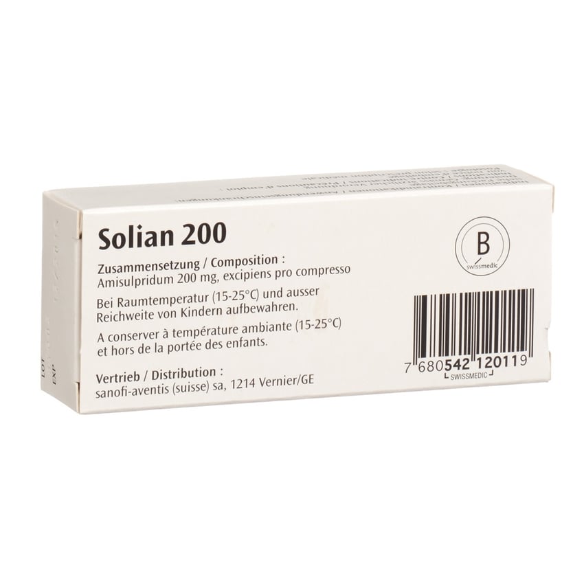 Solian Injectable SOLIAN cpr 200 mg sécables blist 30 pce | Commander en ligne