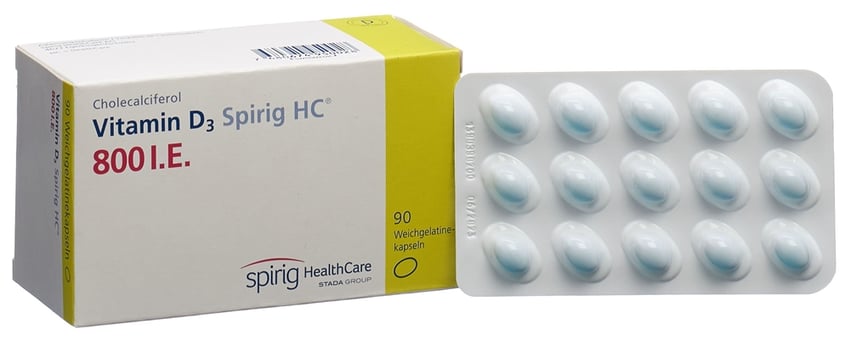 VITAMINE D3 Spirig HC Weichkaps 800 IE Blist 90 Stk | Online bestellen