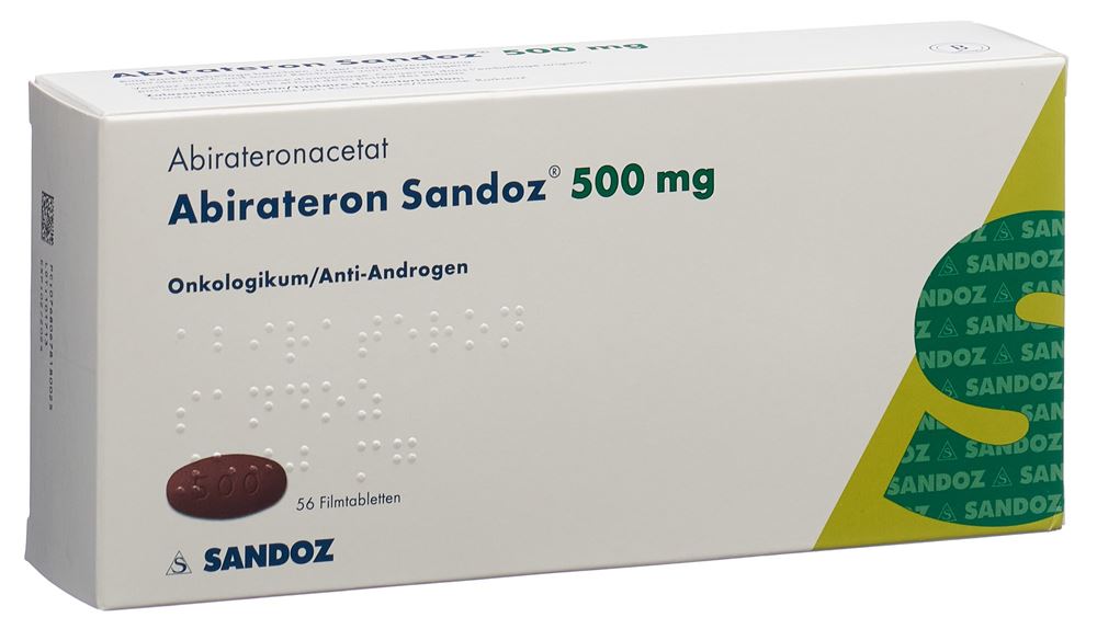 ABIRATERONE Sandoz 500 mg, Hauptbild