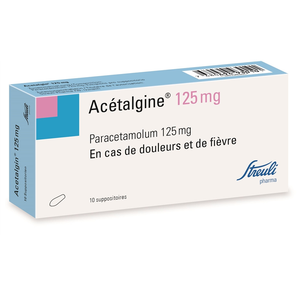 ACETALGINE Supp 125 mg Blist 10 Stk, Bild 2 von 2