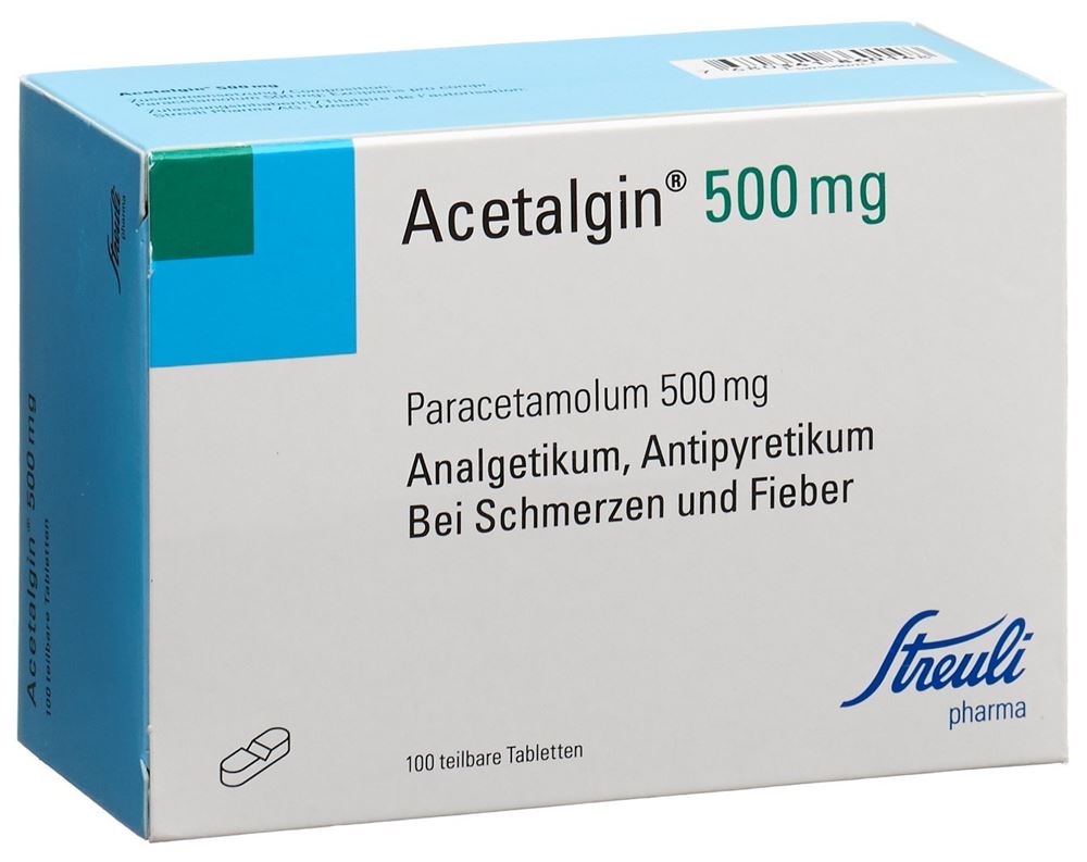 ACETALGINE cpr 500 mg blist 100 pce, image principale