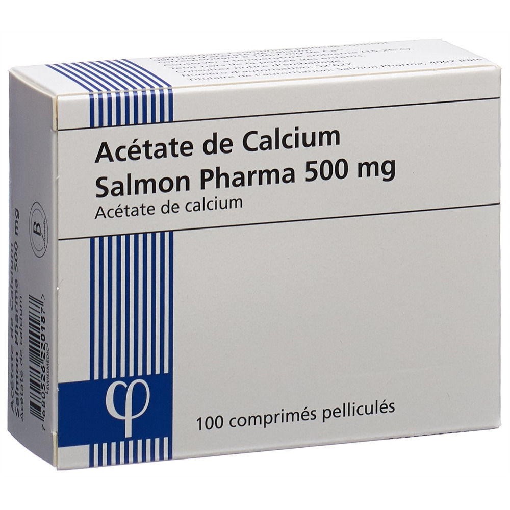 ACETATE DE CALCIUM Salmon Pharma 500 mg, image 2 sur 2