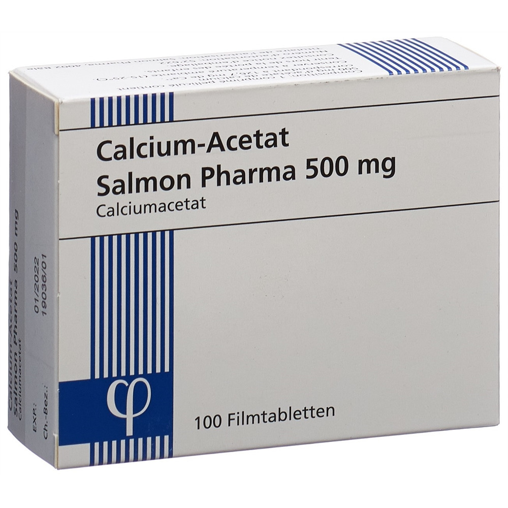 ACETATE DE CALCIUM Salmon Pharma 500 mg, image principale