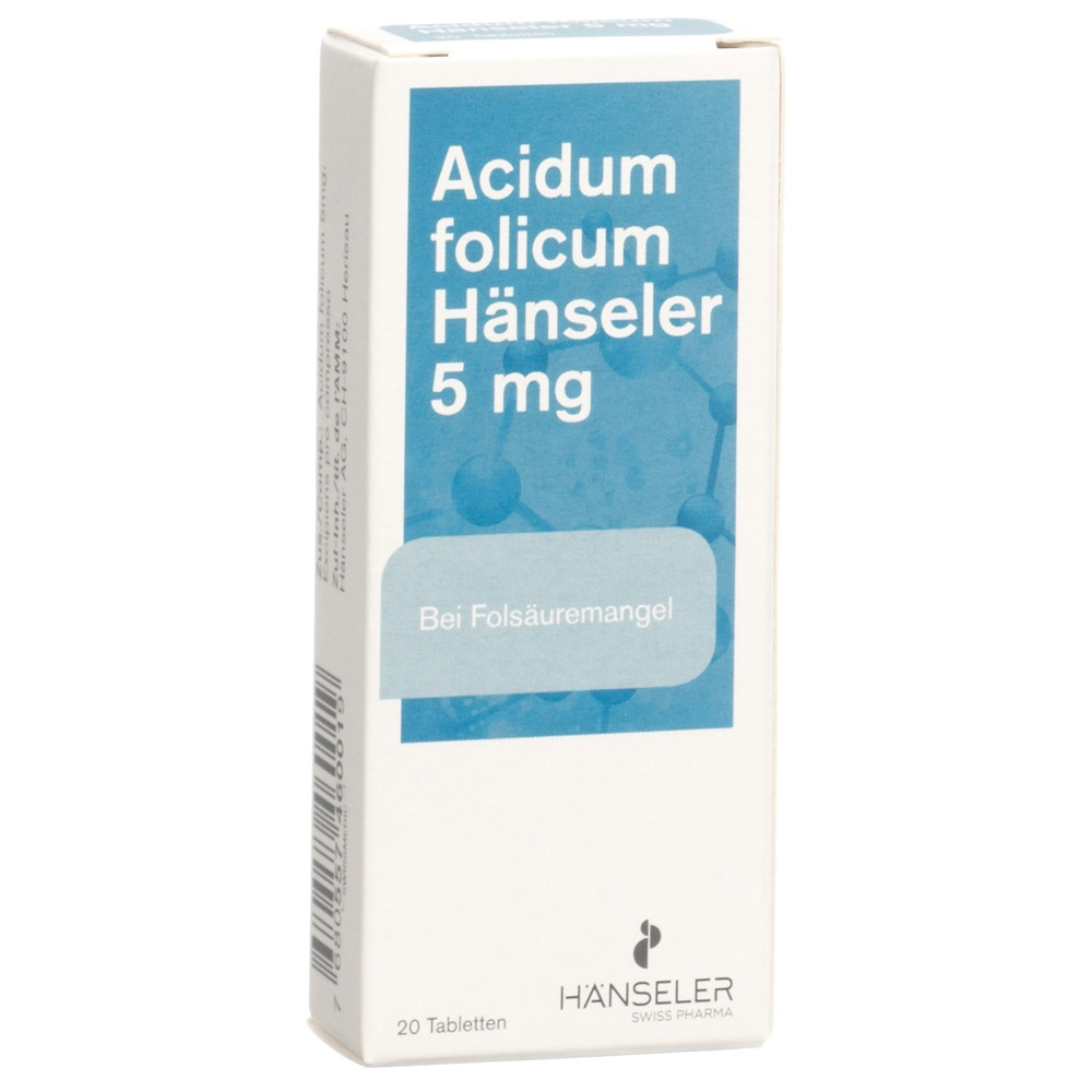 ACIDUM FOLICUM Hänseler 5 mg, Hauptbild