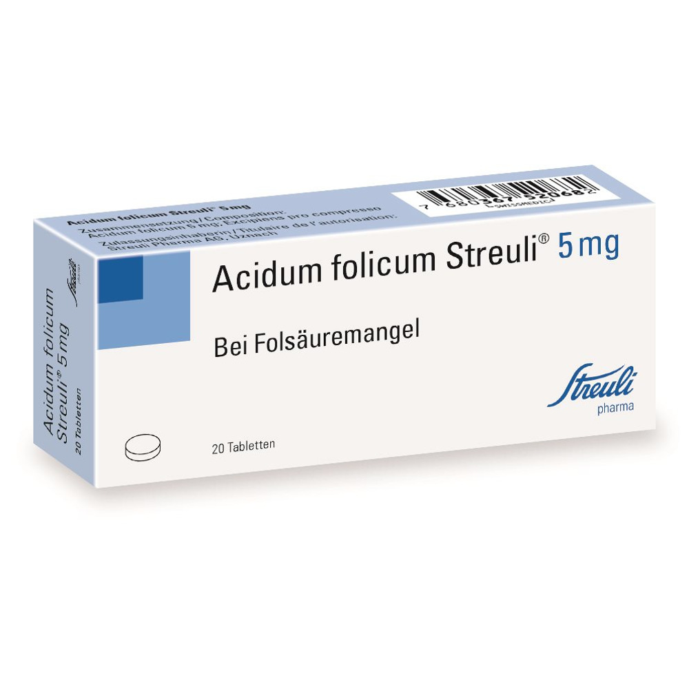 ACIDUM FOLICUM Streuli 5 mg, image principale