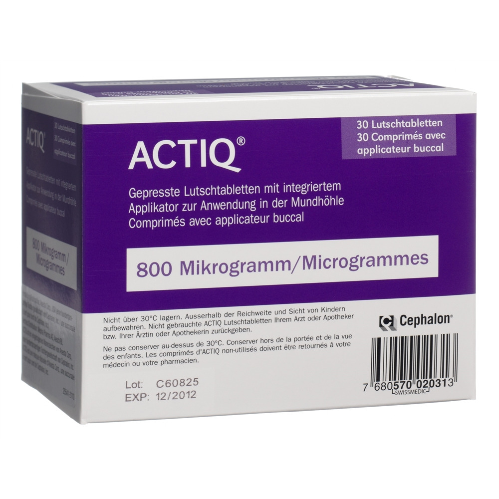 ACTIQ comprimés buccaux 800 mcg, image 2 sur 2