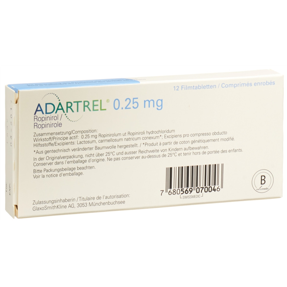 ADARTREL cpr pell 0.25 mg blist 12 pce, image 2 sur 2