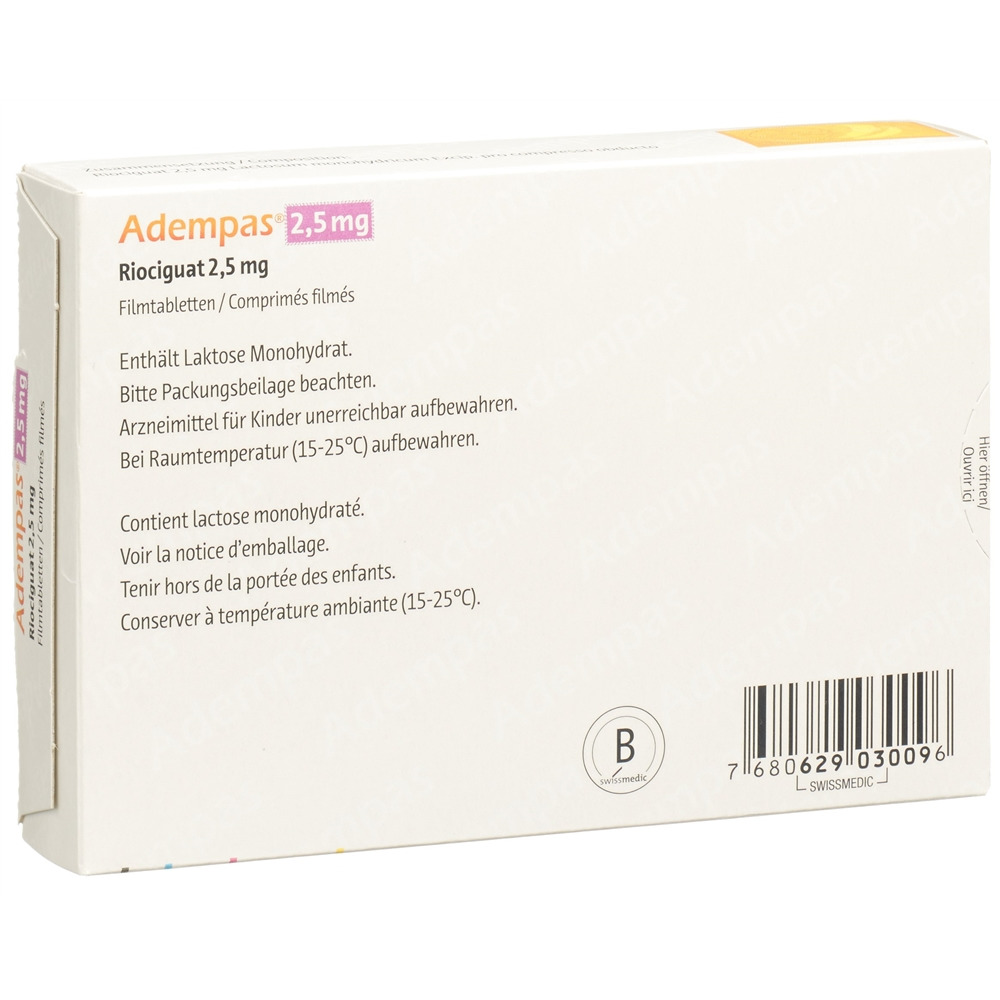 ADEMPAS cpr pell 2.5 mg blist 42 pce, image 2 sur 2