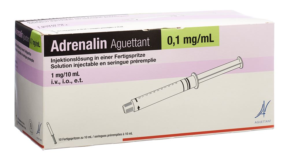 ADRENALINE Aguettant 1 mg/10ml, Hauptbild