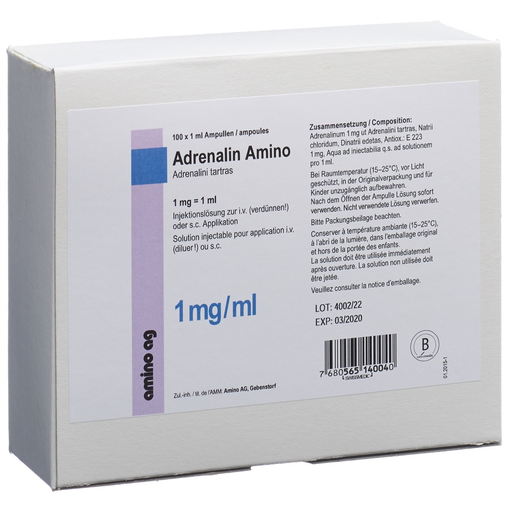 ADRENALINE Amino 1 mg/ml, image principale