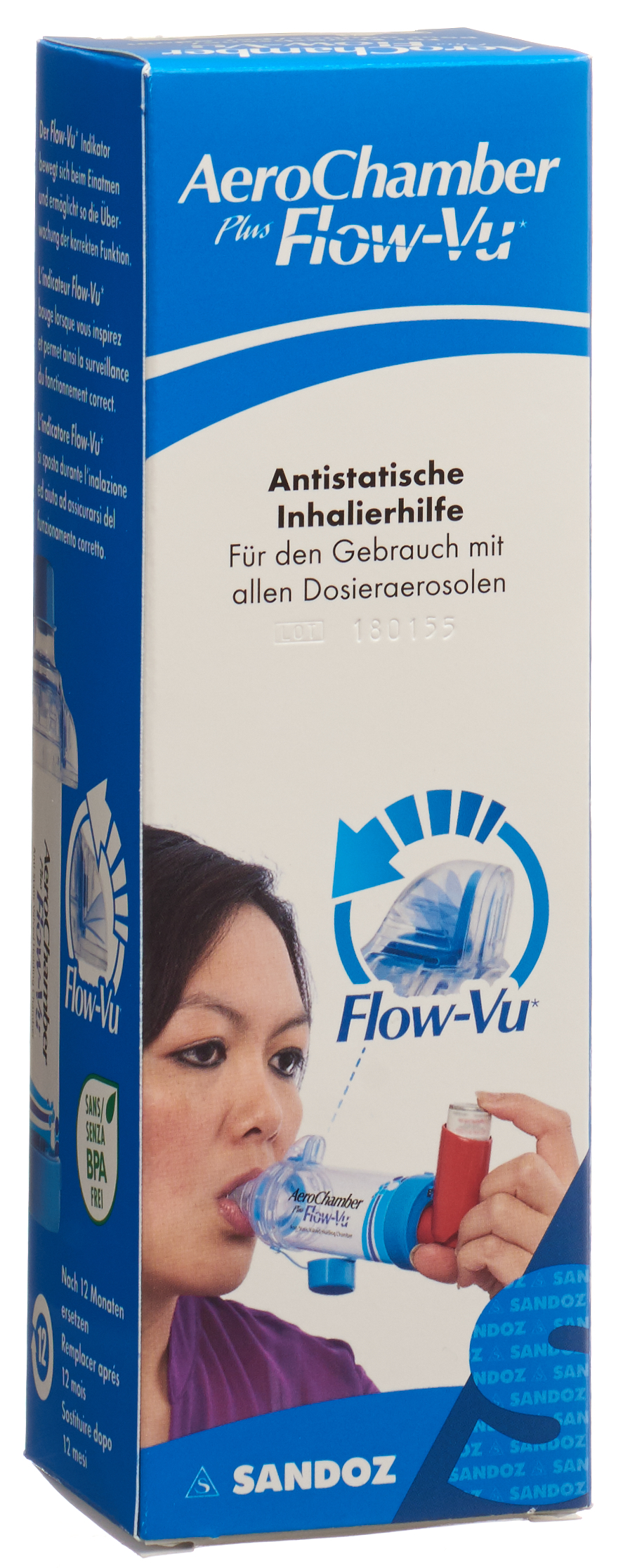 AEROCHAMBER PLUS Flow-Vu ohne Maske, Hauptbild