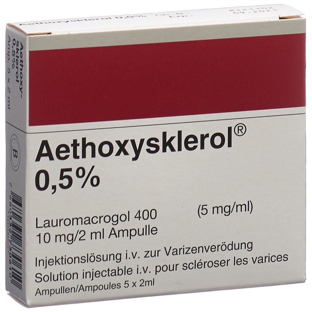 AETHOXYSKLEROL Inj Lös 0.5 % Amp 2 ml, Hauptbild