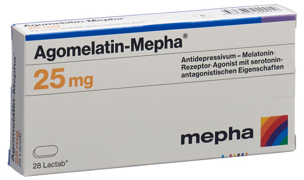 AGOMELATINE Mepha 25 mg, Hauptbild