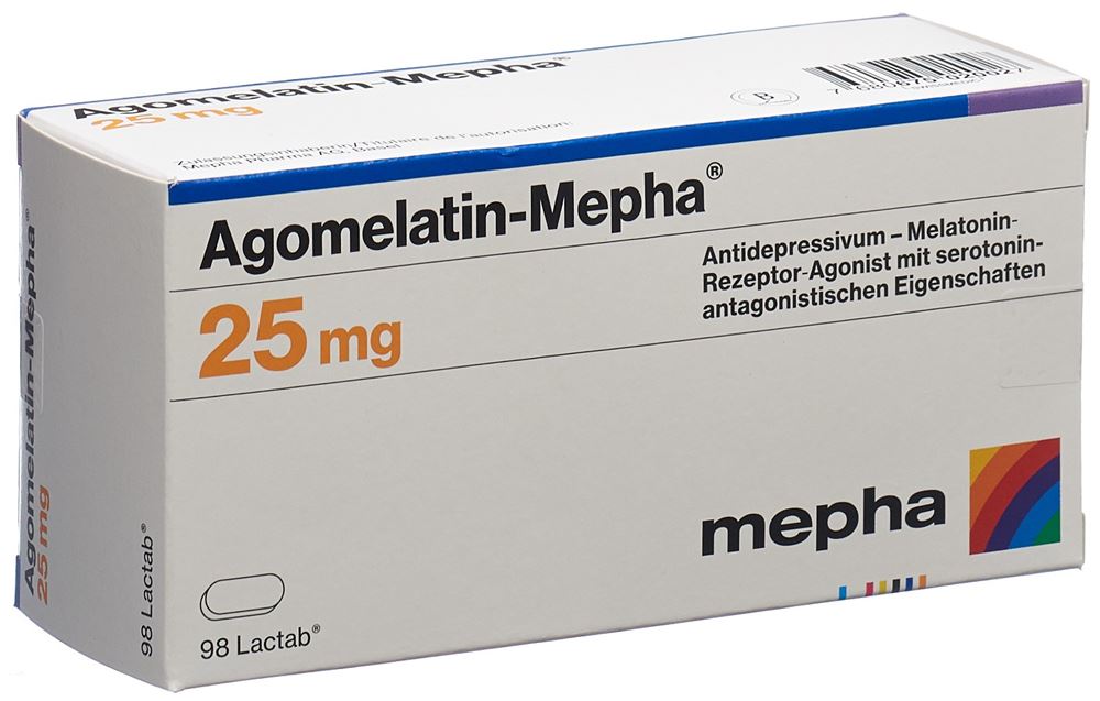 AGOMELATINE Mepha 25 mg, Hauptbild