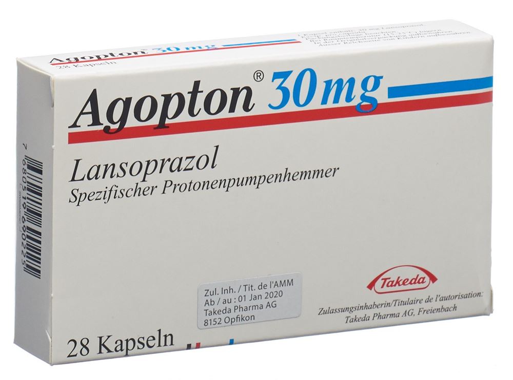 AGOPTON Kaps 30 mg magensaftresistent Blist 28 Stk, Hauptbild