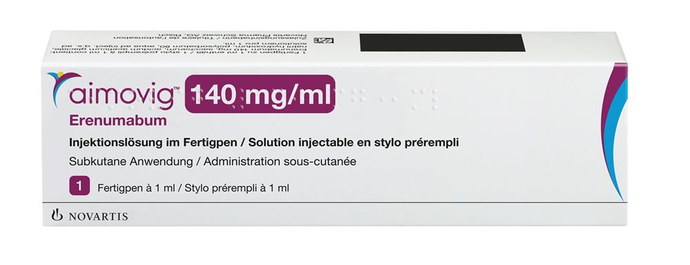 AIMOVIG Inj Lös 140 mg/ml Fertigpen Fertpen 1 ml, Hauptbild