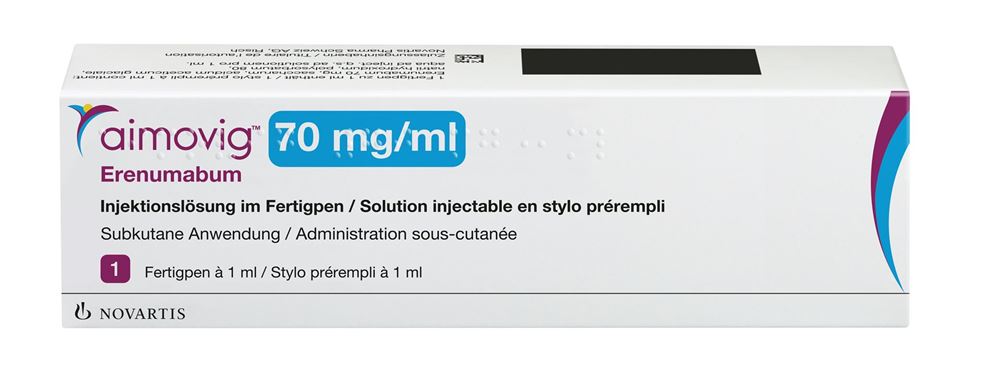 AIMOVIG Inj Lös 70 mg/ml Fertigpen Fertpen 1 ml | Online bestellen