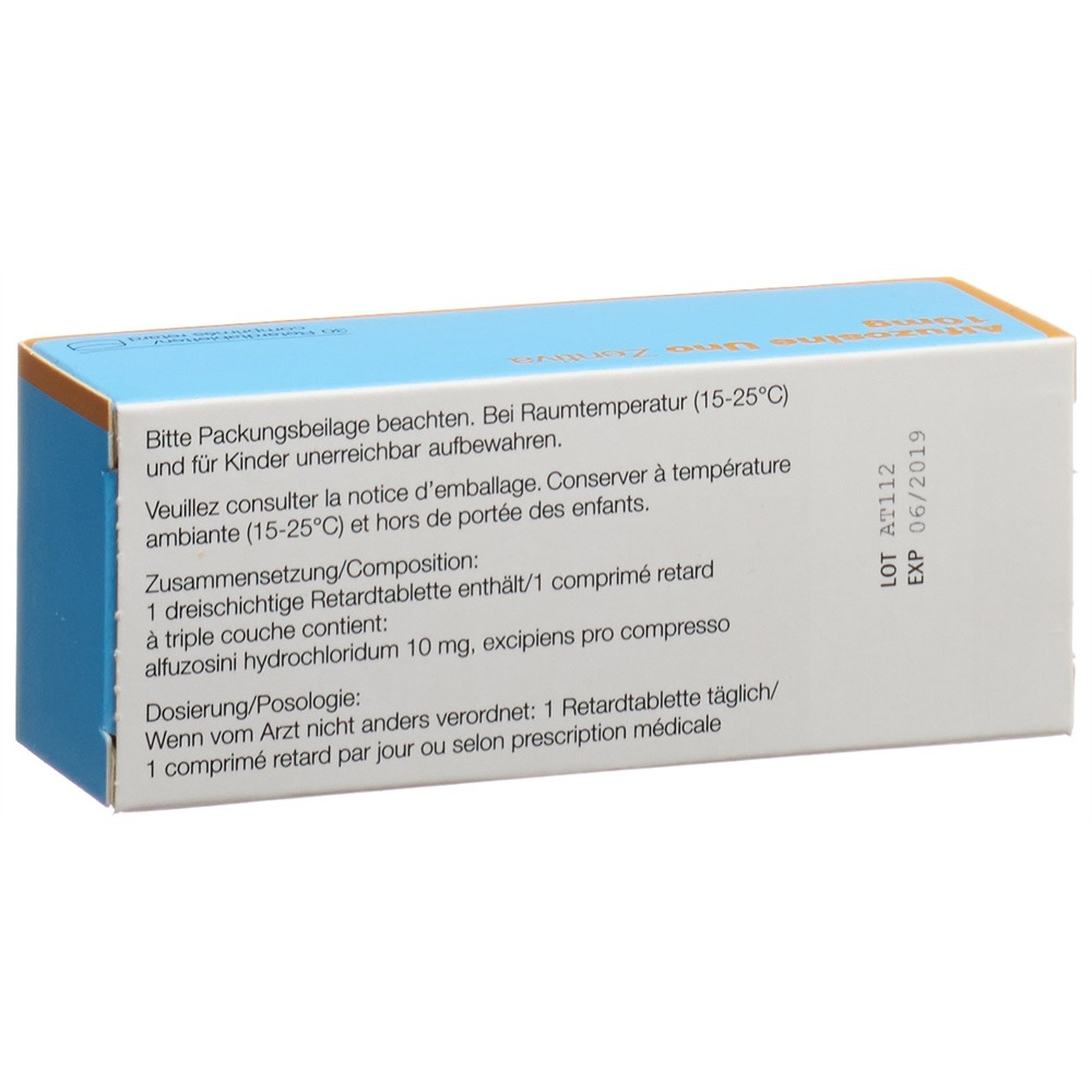 ALFUZOSINE Uno Zentiva 10 mg, image 2 sur 2