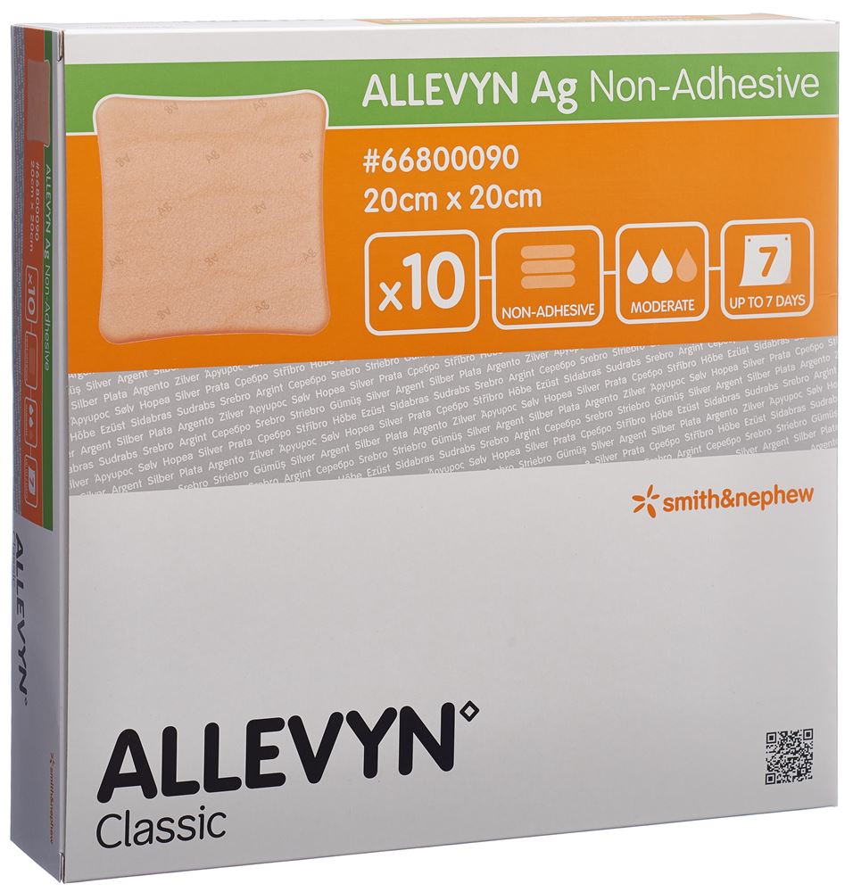 ALLEVYN ag non-adhesive pansement vulnéraire