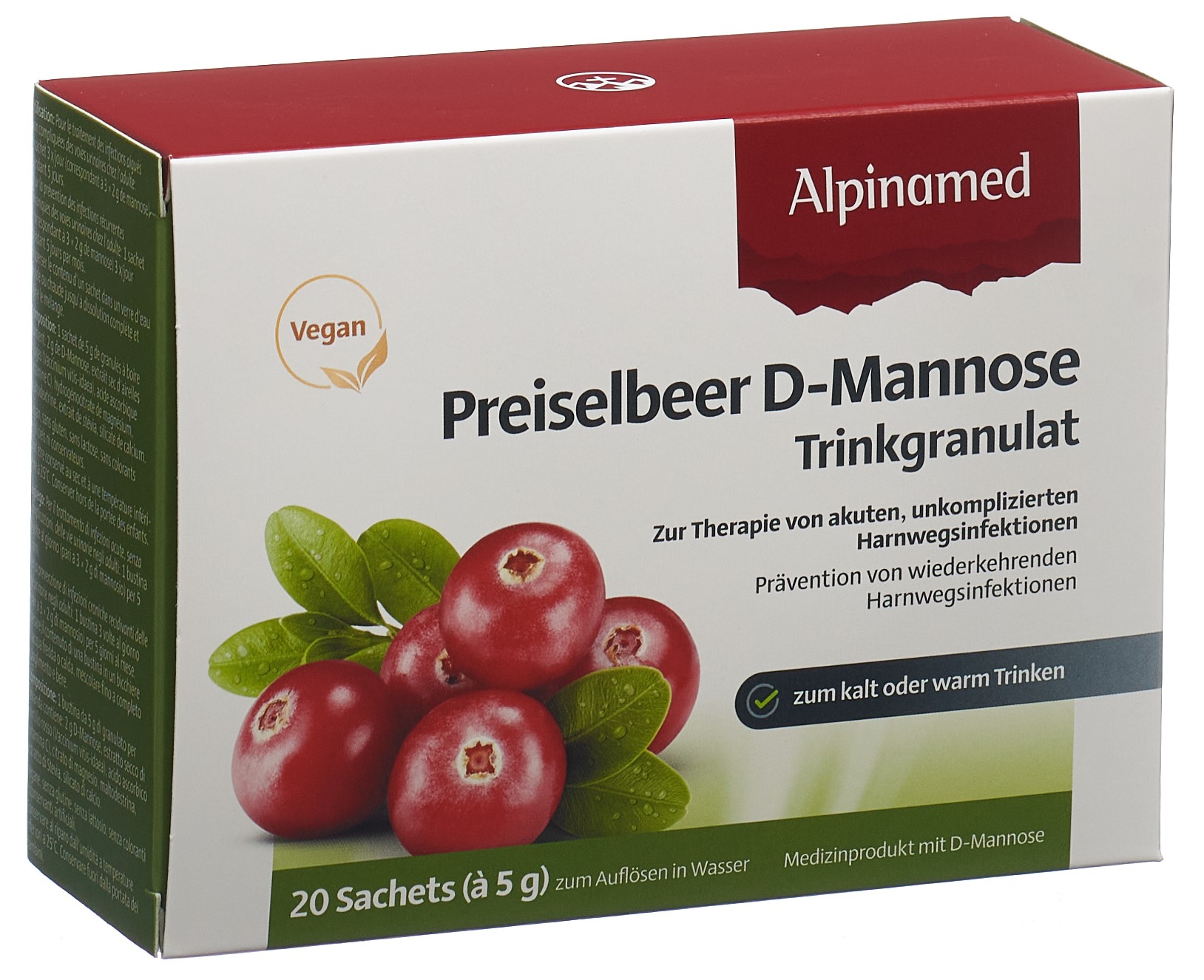 ALPINAMED Preiselbeer D-Mannose Trinkgranulat, Hauptbild