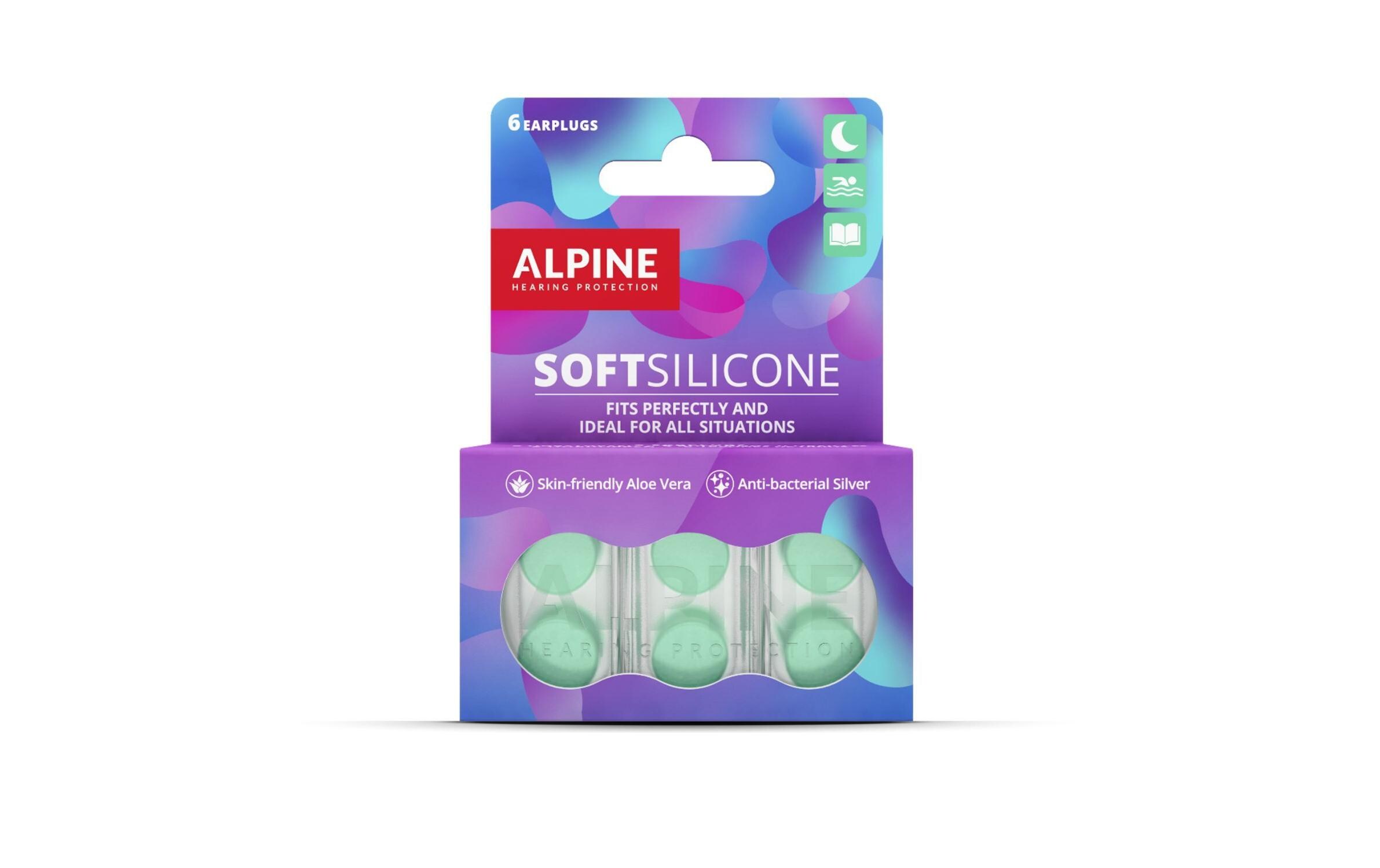 Bouchons D'oreille Alpine SoftSilicone - Lot De 12 Pour Dormir Et Nager